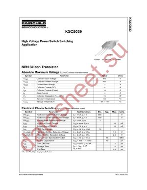 KSC5039H1 datasheet  